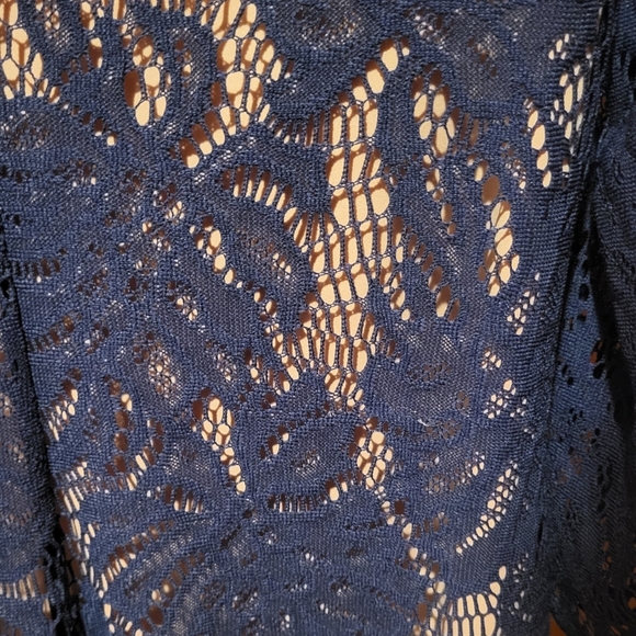 Lilly Pulitzer Bellmont Dress - True Navy Paradise Found Lace Detail Size Small - Picture 6 of 9